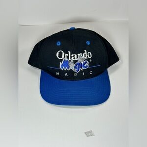 VTG Orlando Magic Twins Snapback Hat Vintage 90s Spellout Lid Cap NBA Basketball